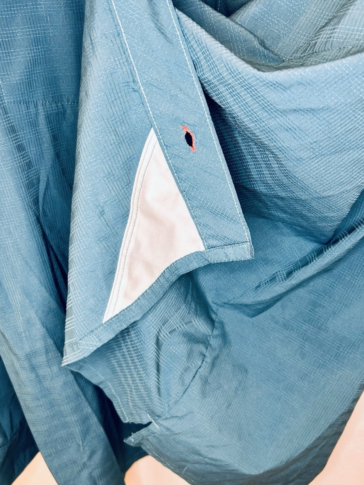 World Wide Sportsman Aqua Blue Long Sleeve Fisherman Button Up Shirt Men’s XL