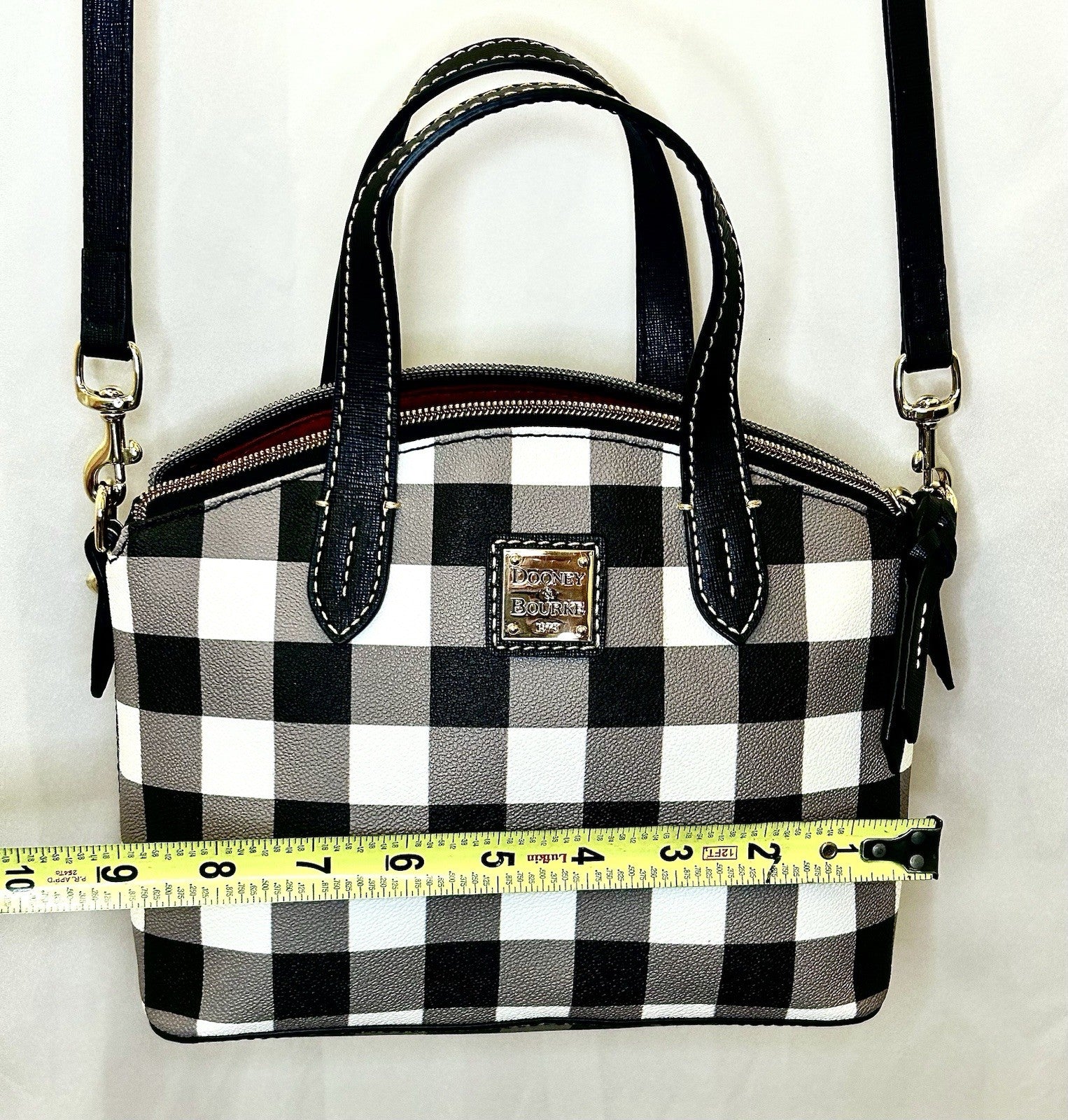 Dooney & Bourke Novelty Printed Coated Cotton Ruby Satchel w/ Crossbody Strap