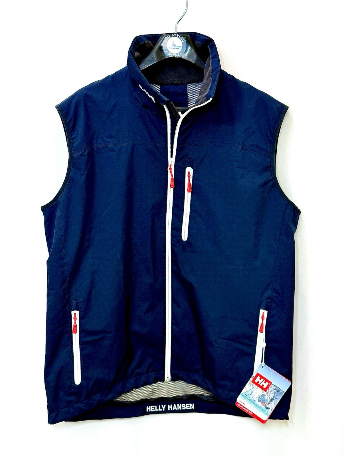 Helly Hansen Crew Vest Softshell Sailing Windbreaker Navy Blue Mens Size X-LARGE
