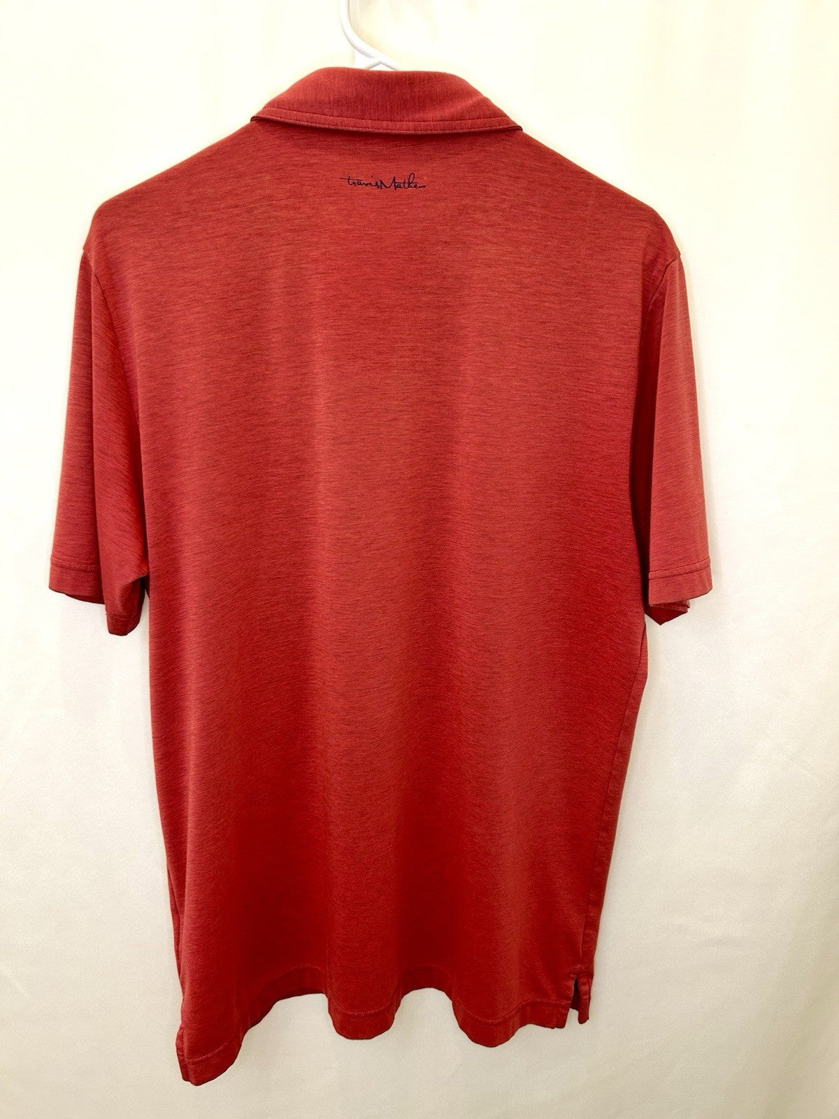 Travis Mathew Polo Shirt Red Golf Performance Pocket Mens Size Medium