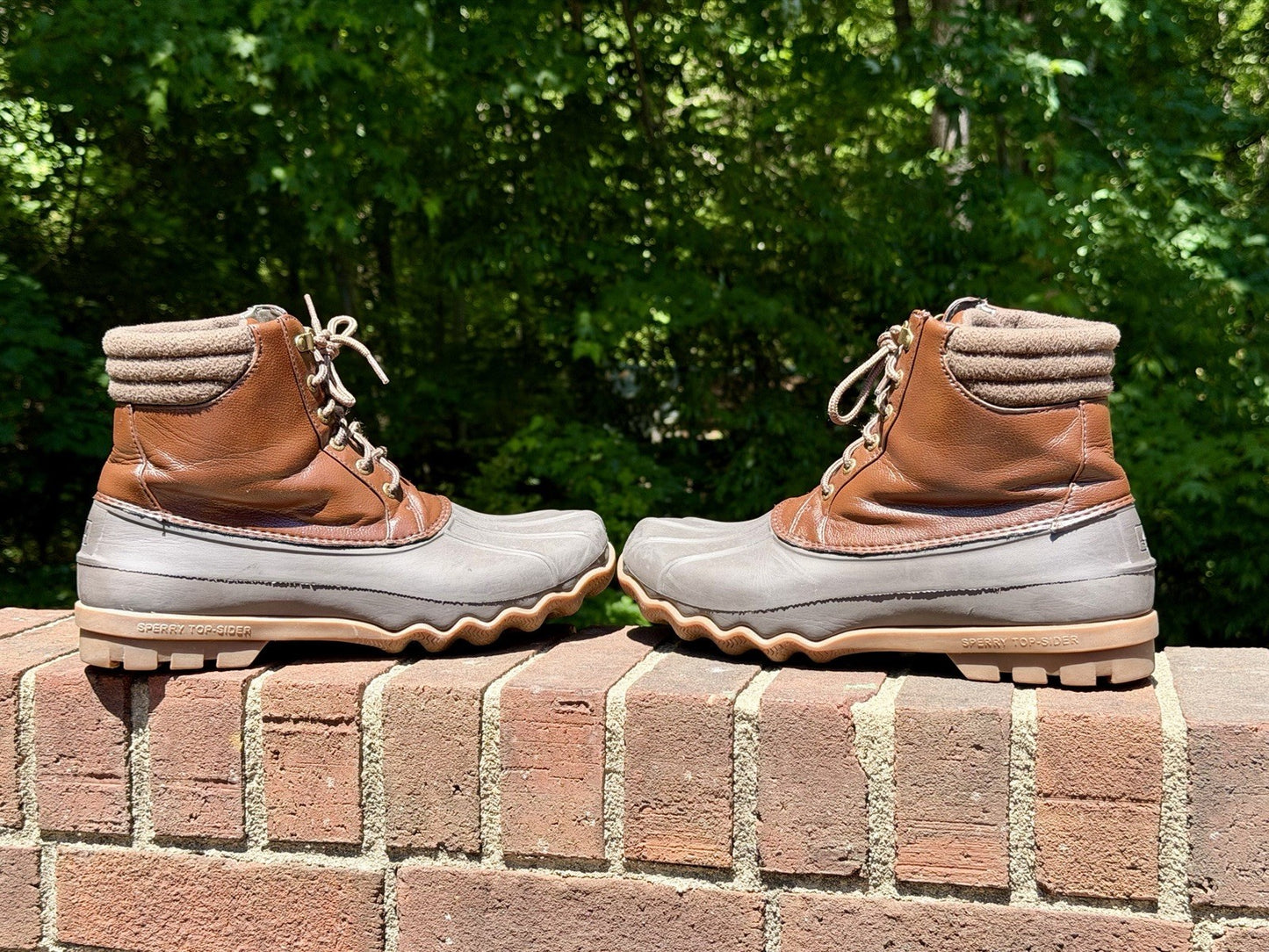 Sperry Avenue Men's Duck Boots Size 11 M Brown/Grey Waterproof Worn Twice!