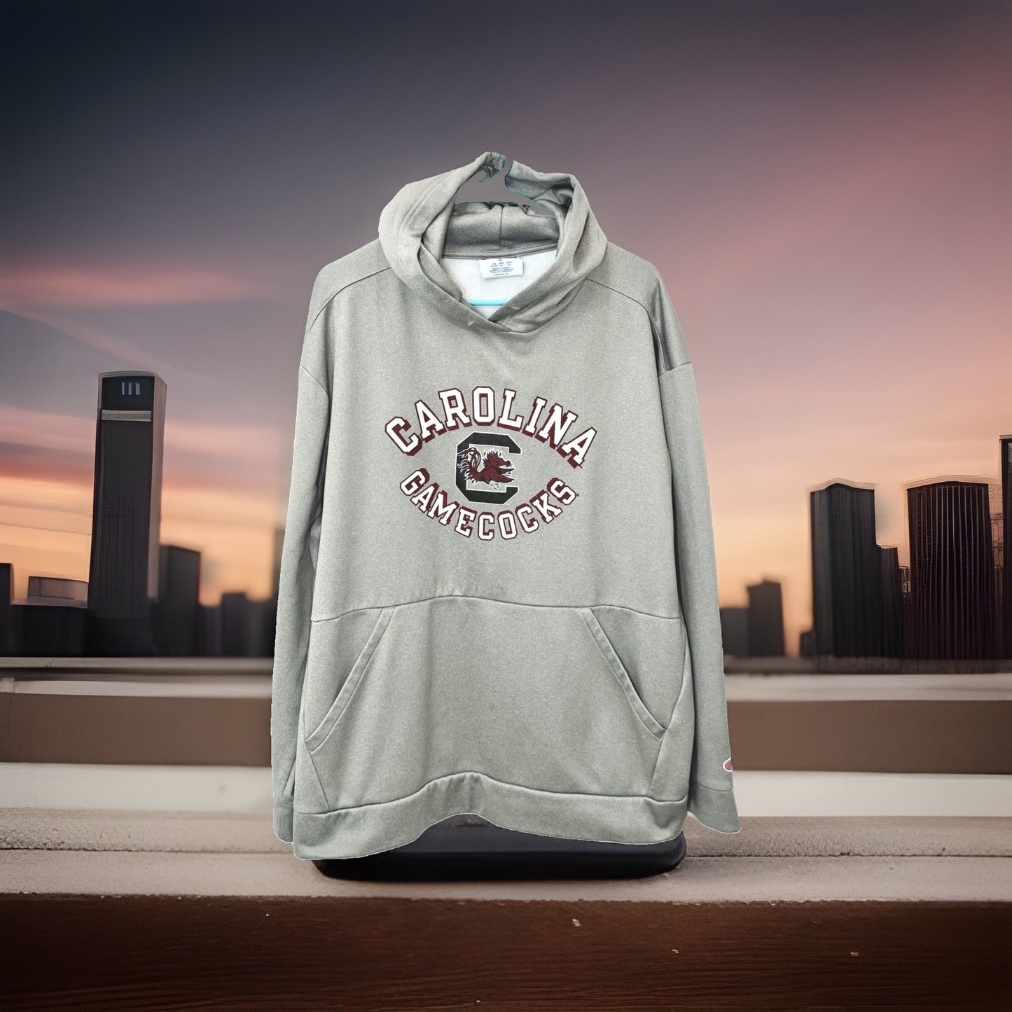 Champion South Carolina Gamecocks Hoodie Men's XL Gray Pullover Sweatshirt NCAA