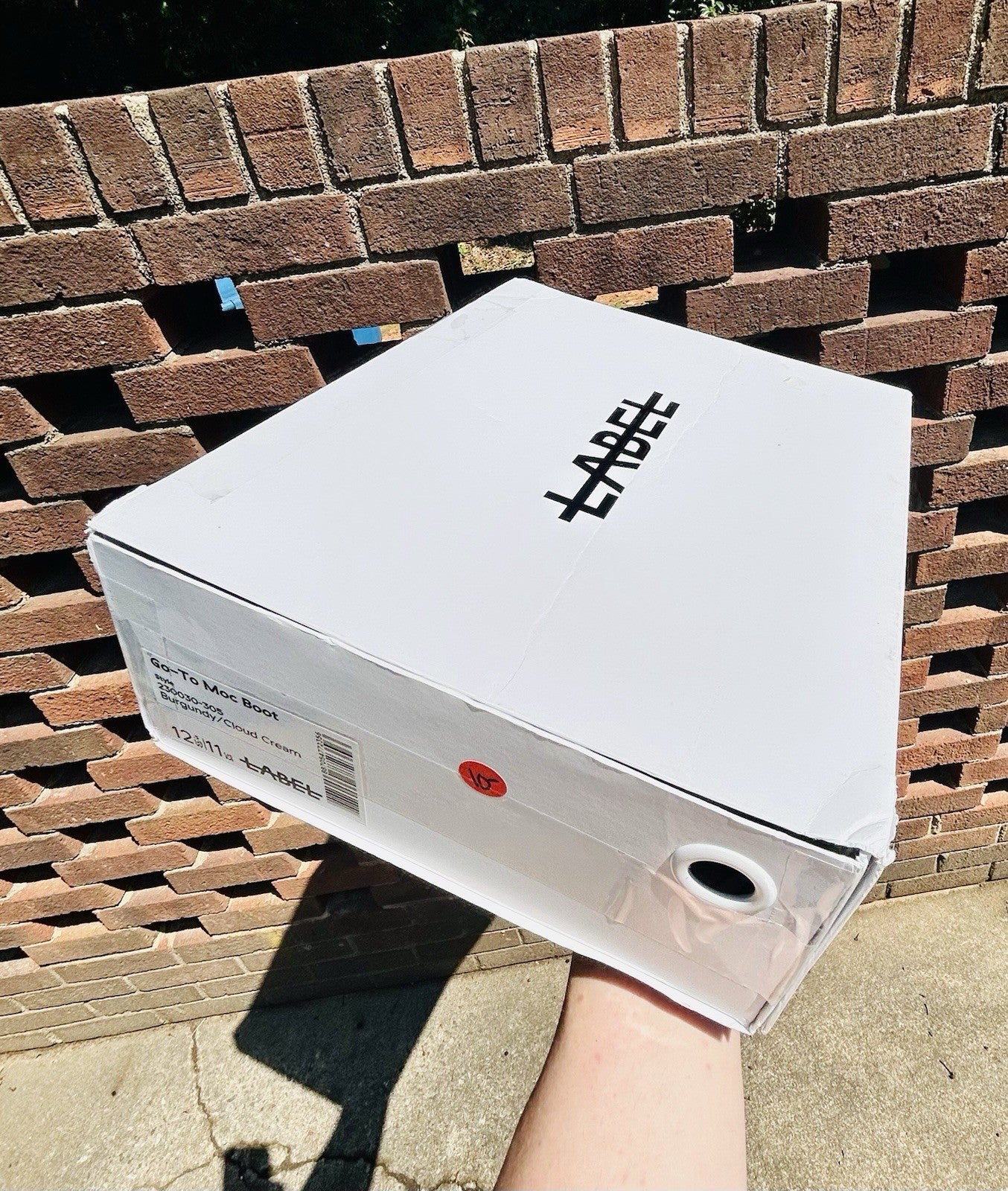 Label Go-To Moc Boot | Burgundy/Cloud Cream | Size M11 & W12.5