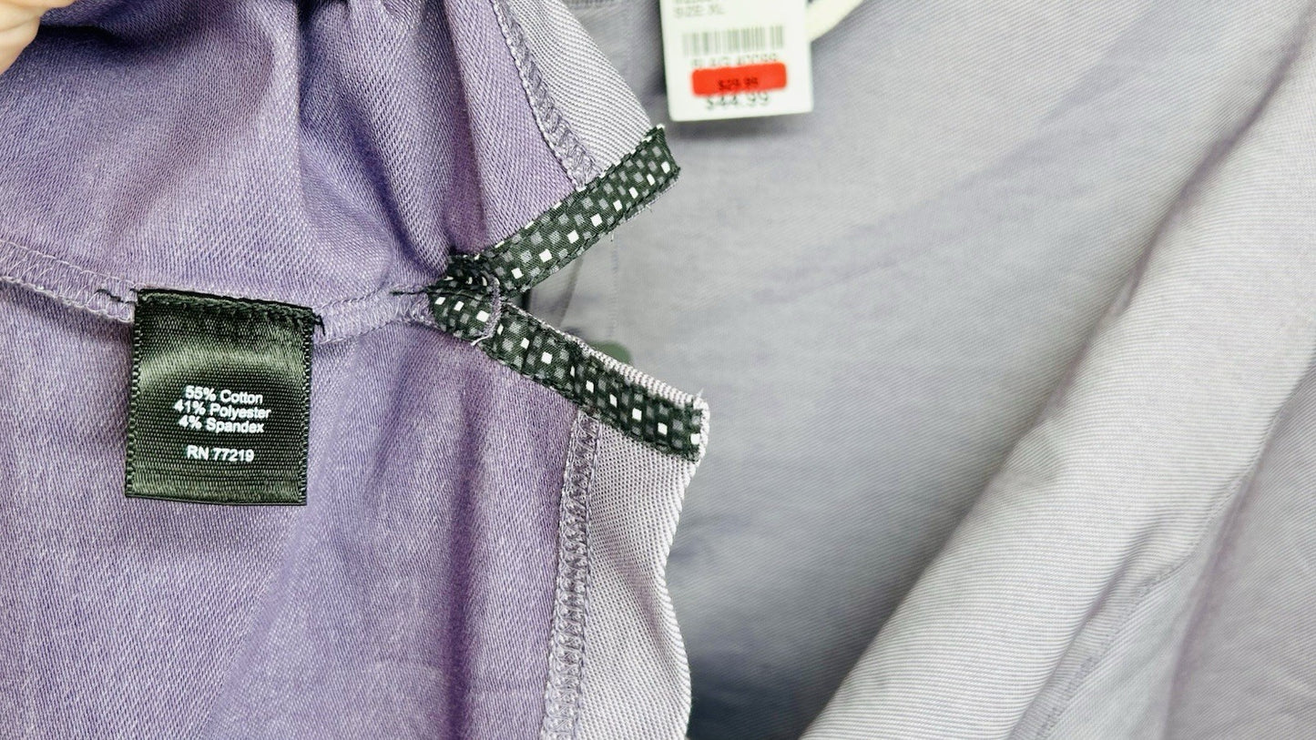 NWT!!! Michael Strahan Mens Polo Shirt Size Large Light Purple Cotton Blend B16