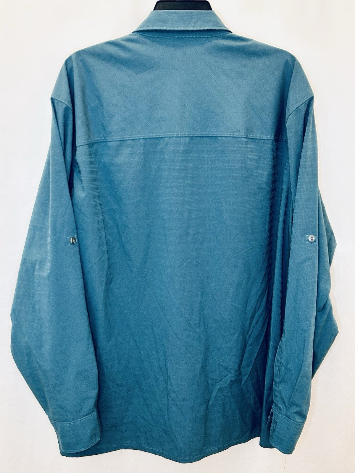 World Wide Sportsman Aqua Blue Long Sleeve Fisherman Button Up Shirt Men’s XL