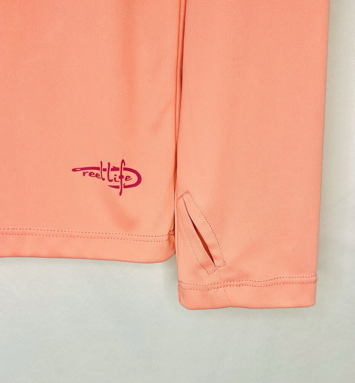Reel Life Women's Sun Defender Round Neck Long Sleeve UV Top Coral Medium