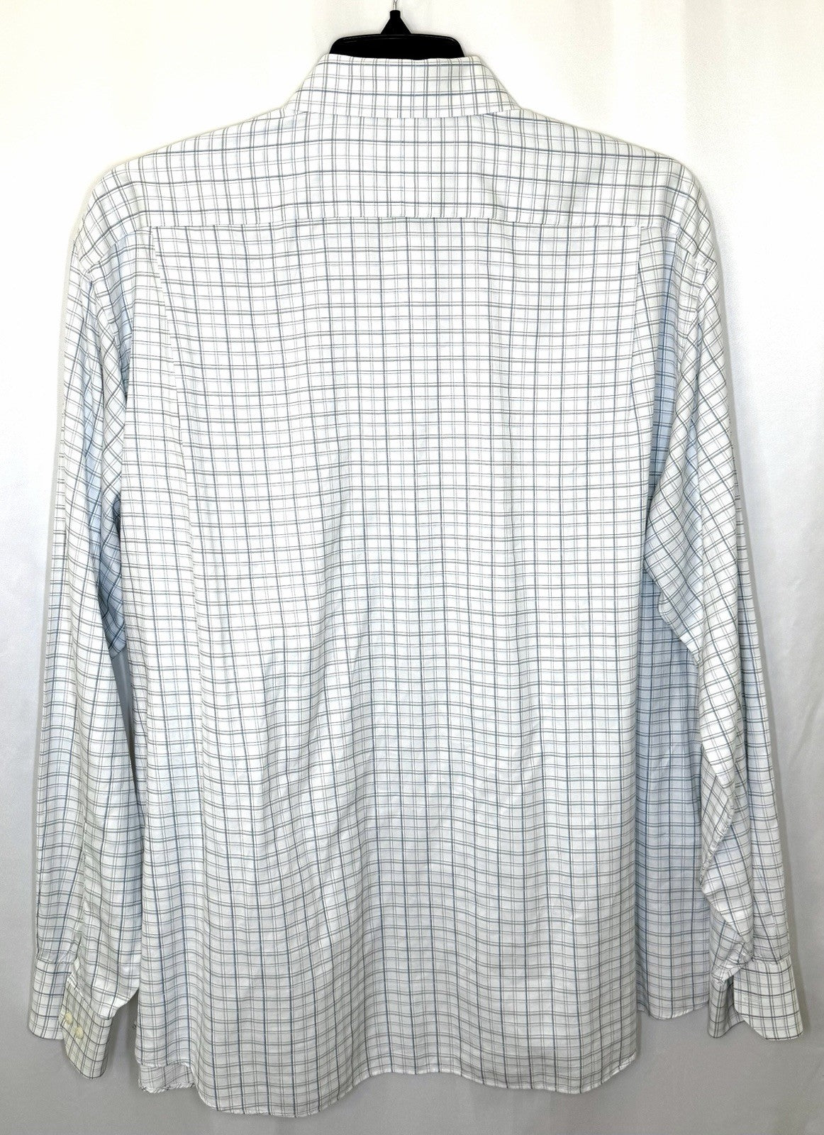 Tommy Bahama Button Long Sleeve Shirt Blue Plaid Men's Size 17.5/ 34-35