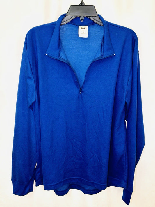 REI Co-op 1/4 Zip Pullover Sweatshirt Men's Large Blue Stretch Active Outdoor