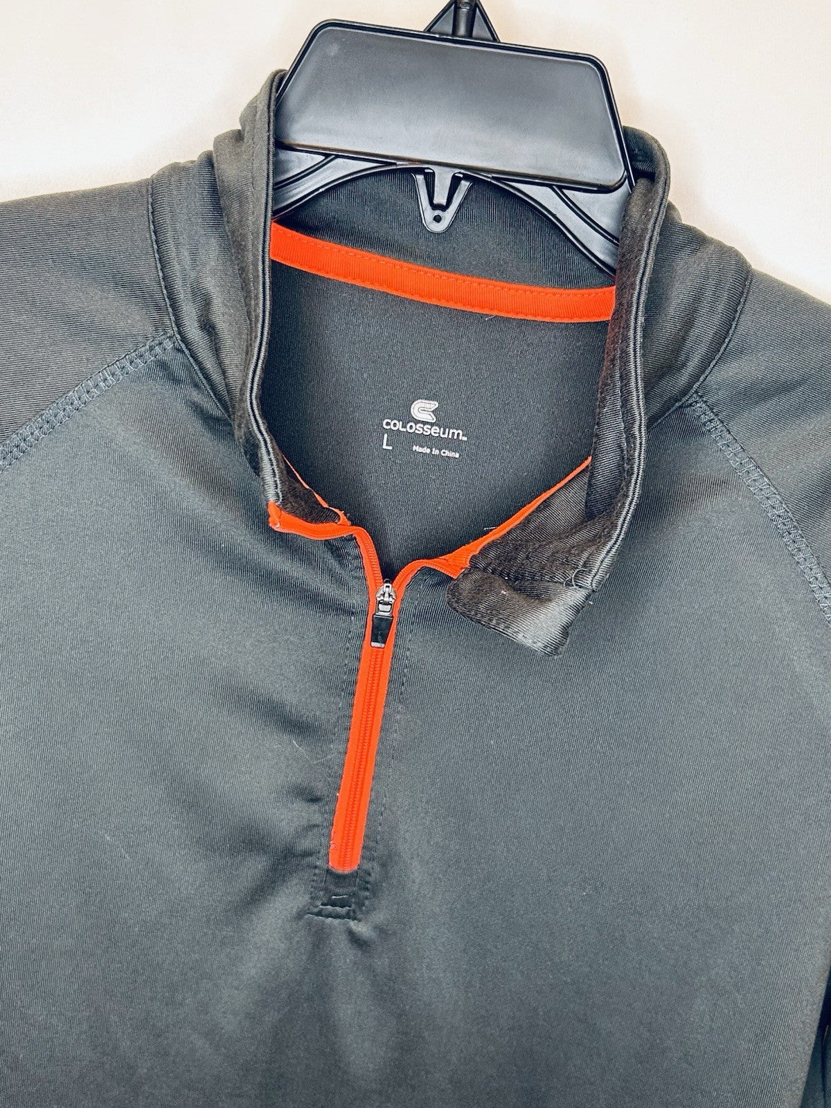 COLOSSEUM WOMEN Large Training Jogging C-DRI SHIRT 1/4 ZIP PULLOVER Grey L/S