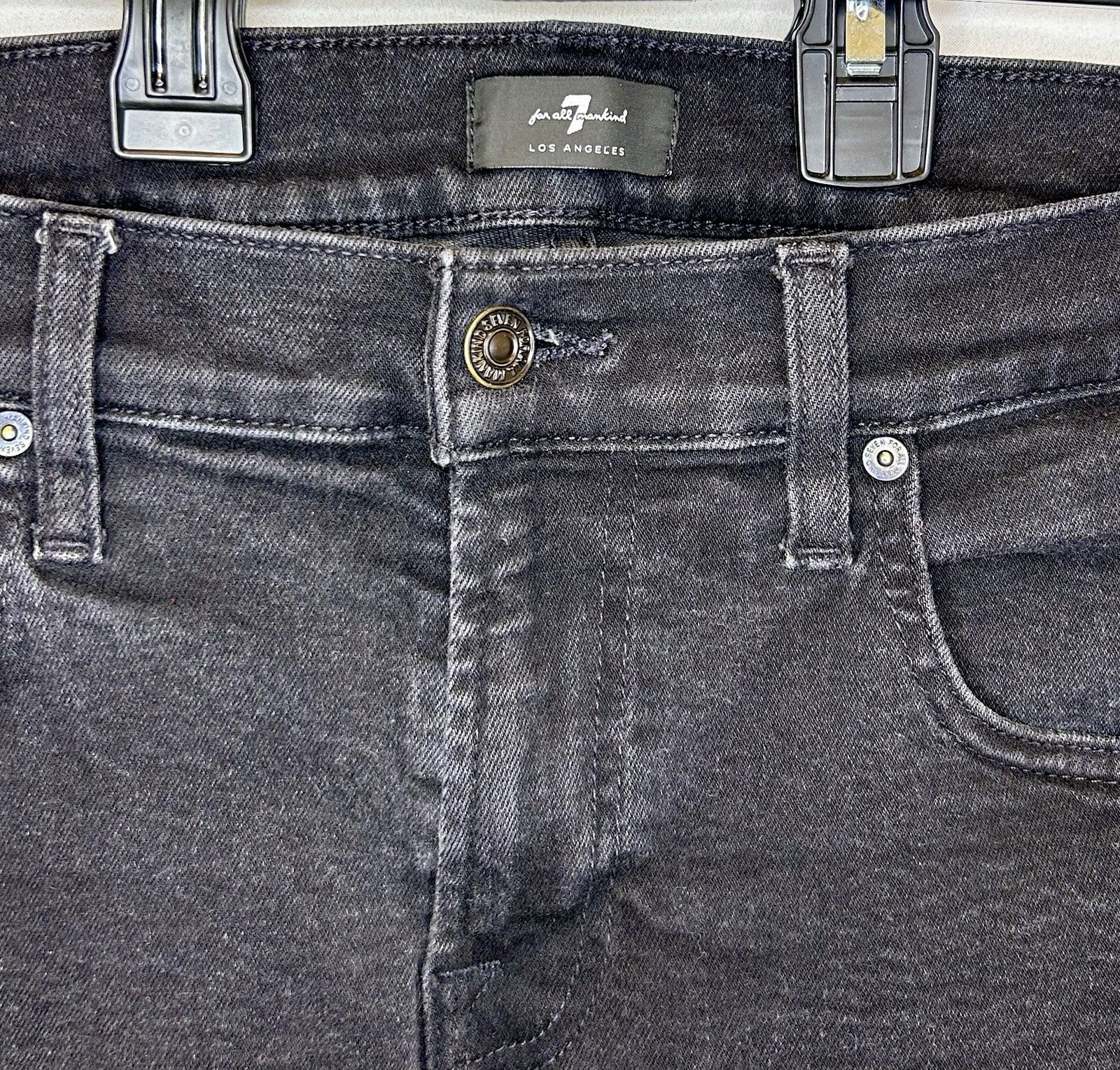 7 For All Mankind Women’s Jeans Skinny Leg Black Size 34