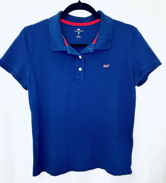 🐳 Vineyard Vines | Boys Polo | Youth Medium | Navy Blue