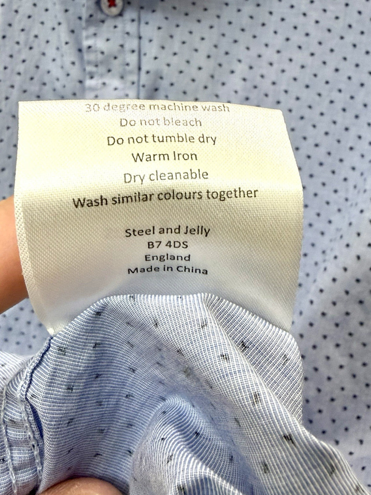 Steel & Jelly London Mens XL Flip Cuff Long Sleeve Button Front Dress Shirt Blue