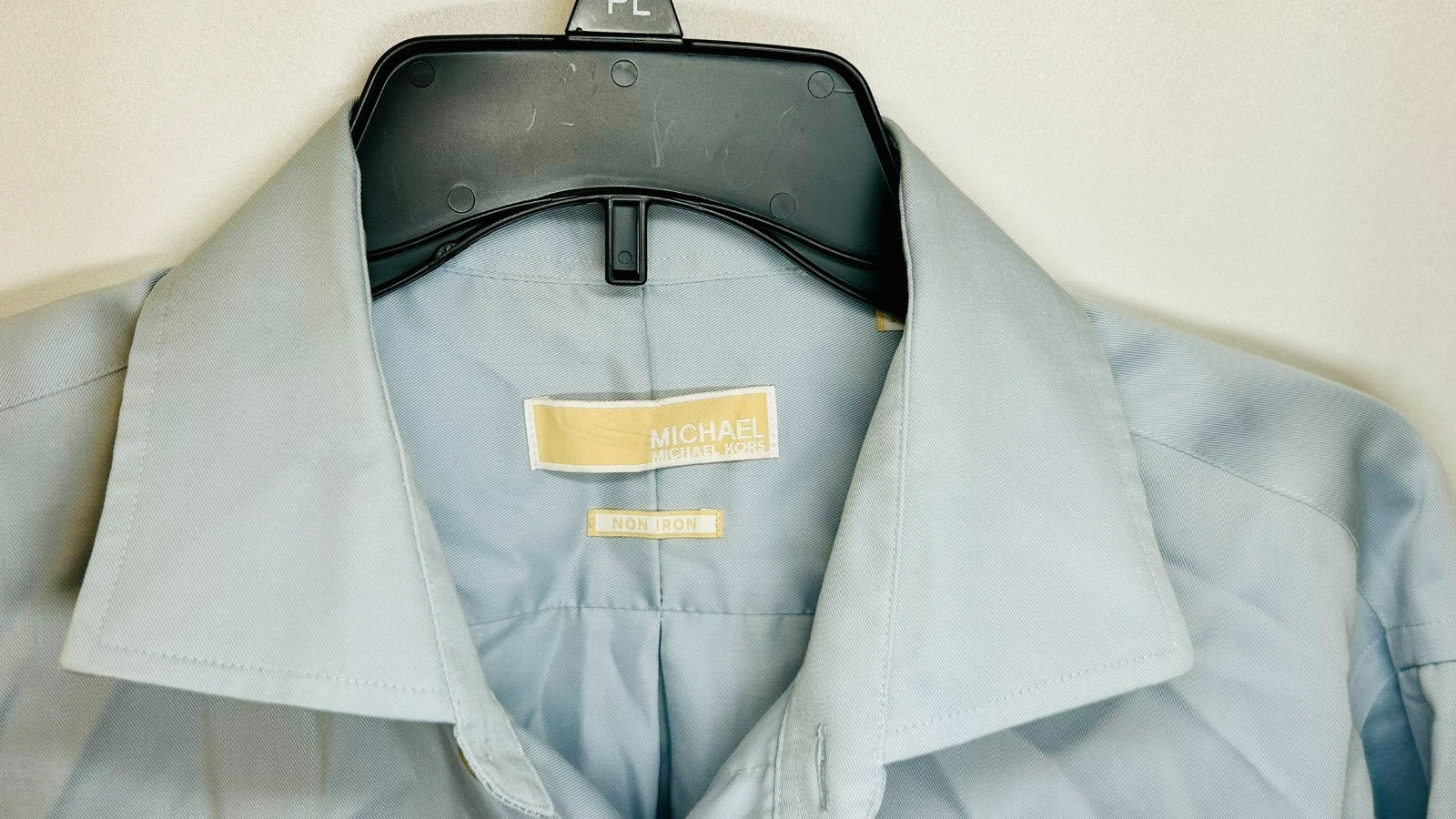 Michael Kors Blue Oxford Cotton Long-Sleeve Dress Shirt Men's 17 / 34-35
