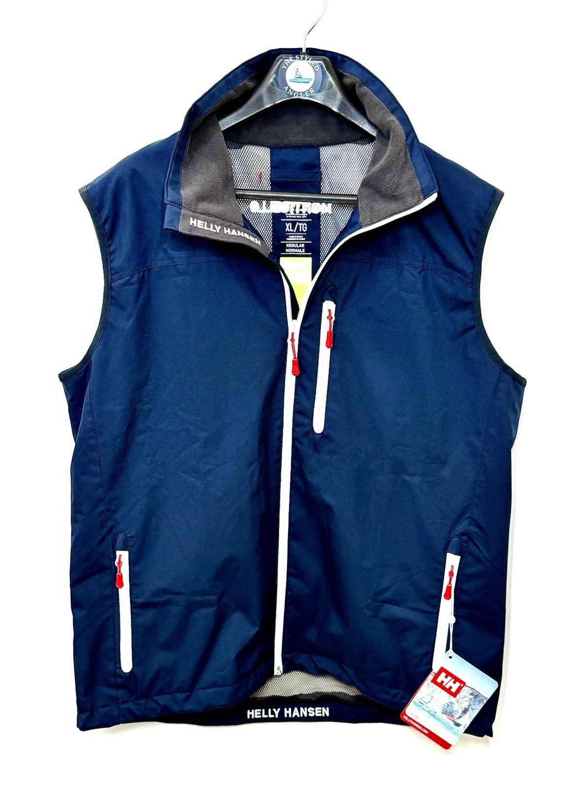 Helly Hansen Crew Vest Softshell Sailing Windbreaker Navy Blue Mens Size X-LARGE