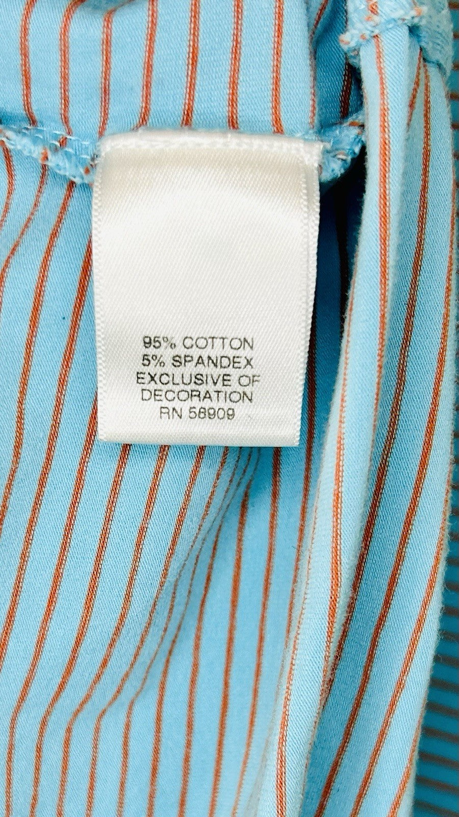 Cremieux Classics Golf Polo Men’s Large Baby Blue/Orange Striped