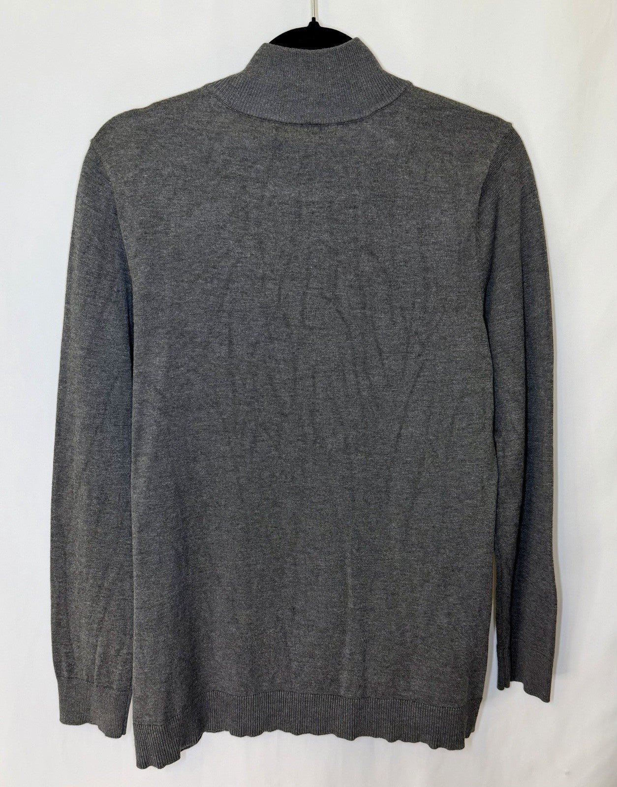 Calvin Klein Womens Turtleneck Grey Sweater Long sleeve M Gold Buttons