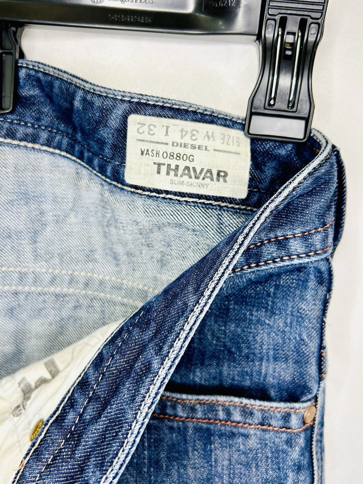Diesel Thavar 3D Jeans Men’s Size 34x32 Dark Wash Slim Skinny Fit