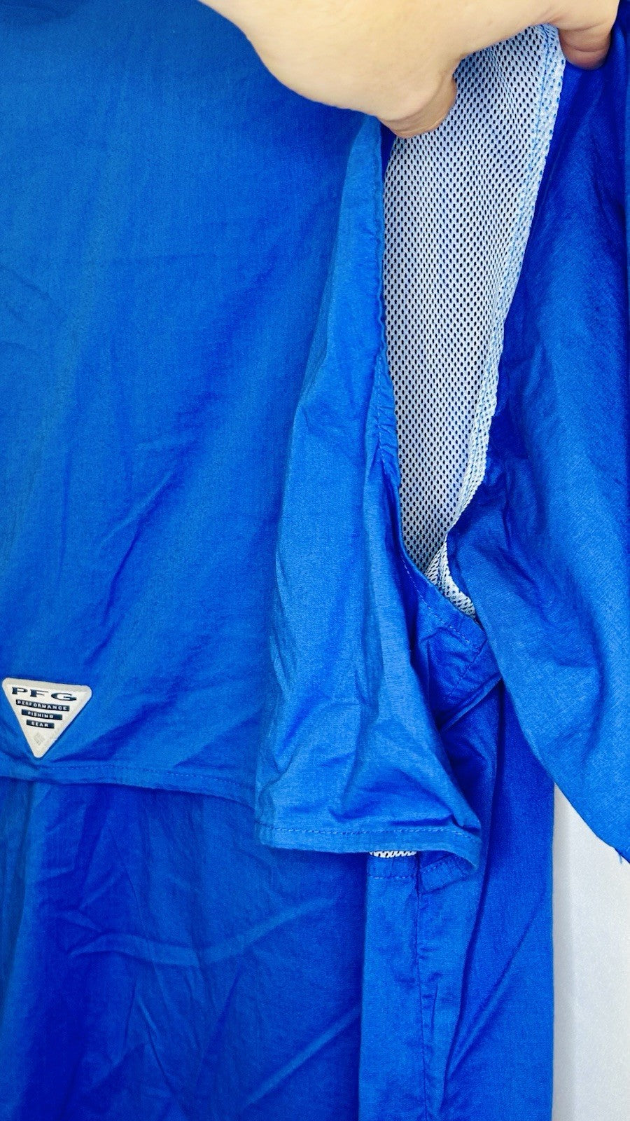 Columbia PFG Short Sleeve Shirt Sz XL Vivid Blue Fishing Button Down Vented 