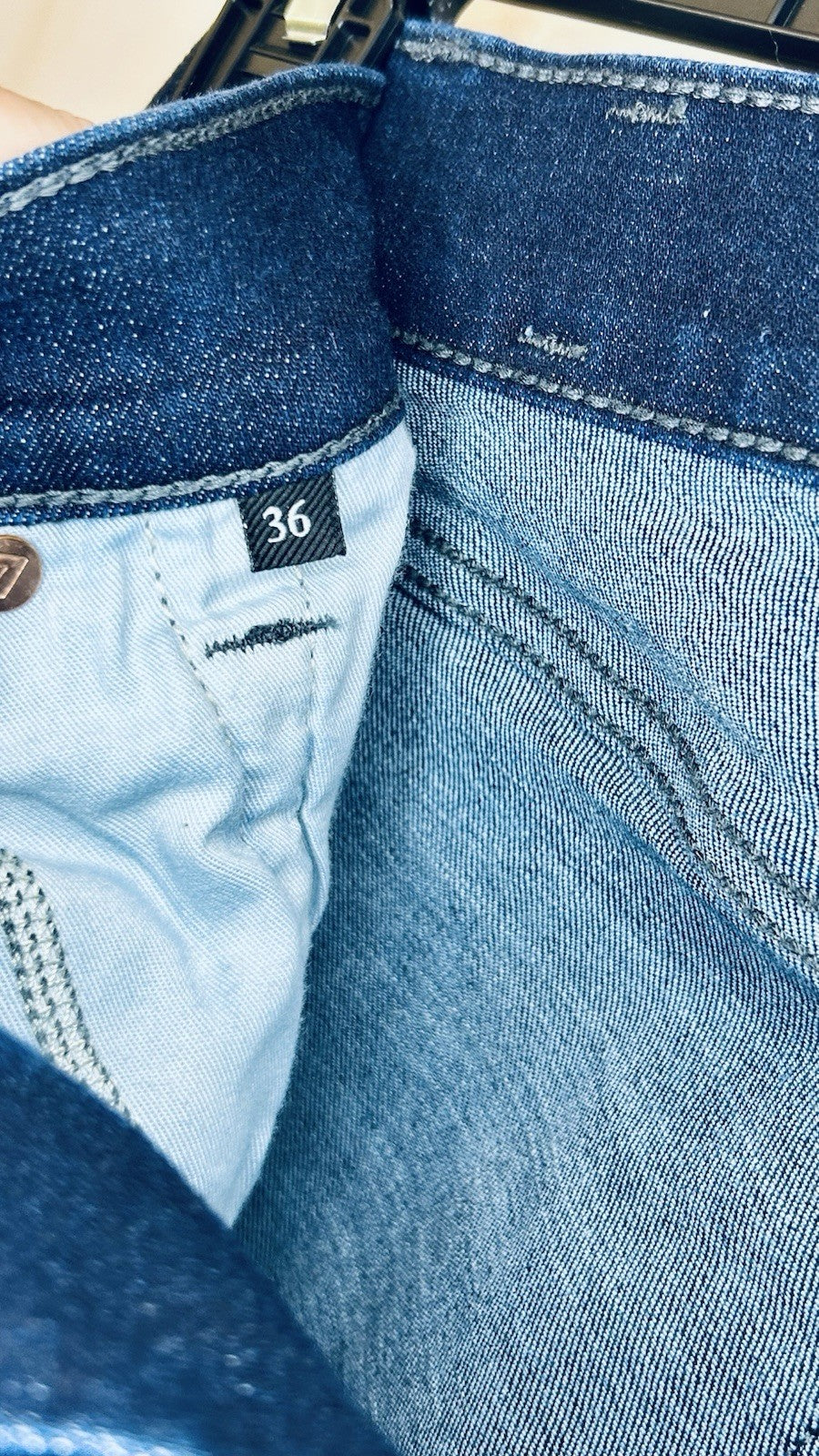 7 For All Mankind Slimmy 36’s Skinny Leg Dark Wash Men’s Size 36x32 ($198 New)