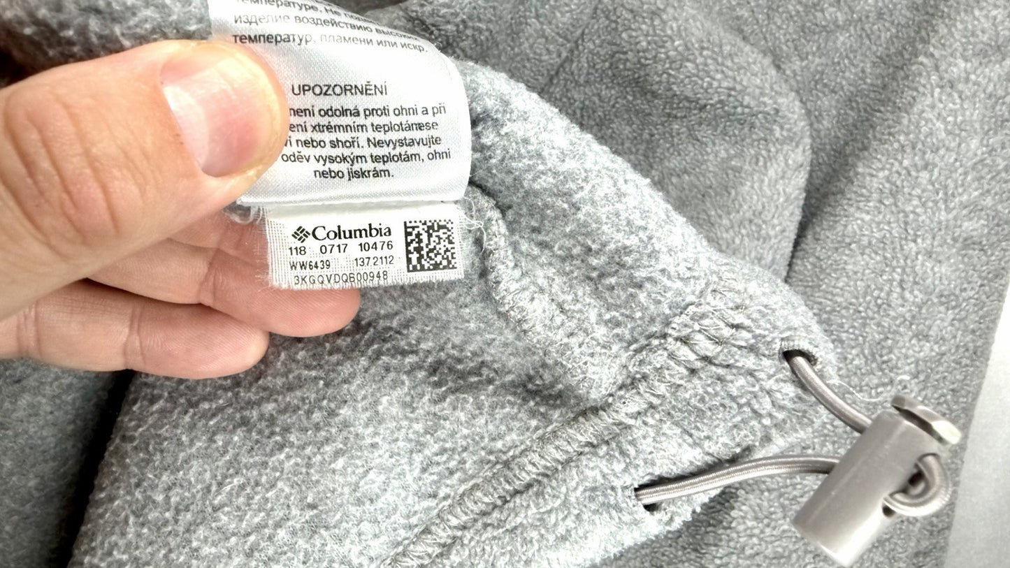 Columbia Fleece Jacket Men's Size 2XL Dark Gray Full Zip Outdoor Zip Pockets