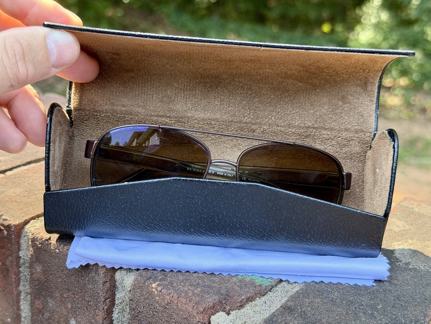 BURBERRY B 3080 1145/T5 Polished Gold/Gradient Brown Polarized 59-14 Aviator
