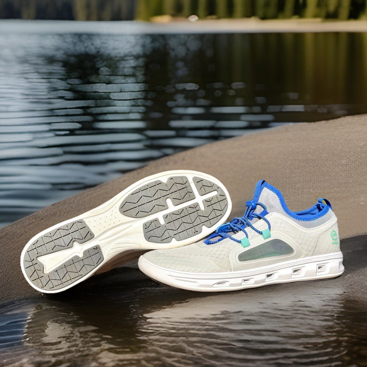 Magellan Outdoors Pro Fish Men's Angler 2.0 Boat Shoes Mens Size 11 White & Blue