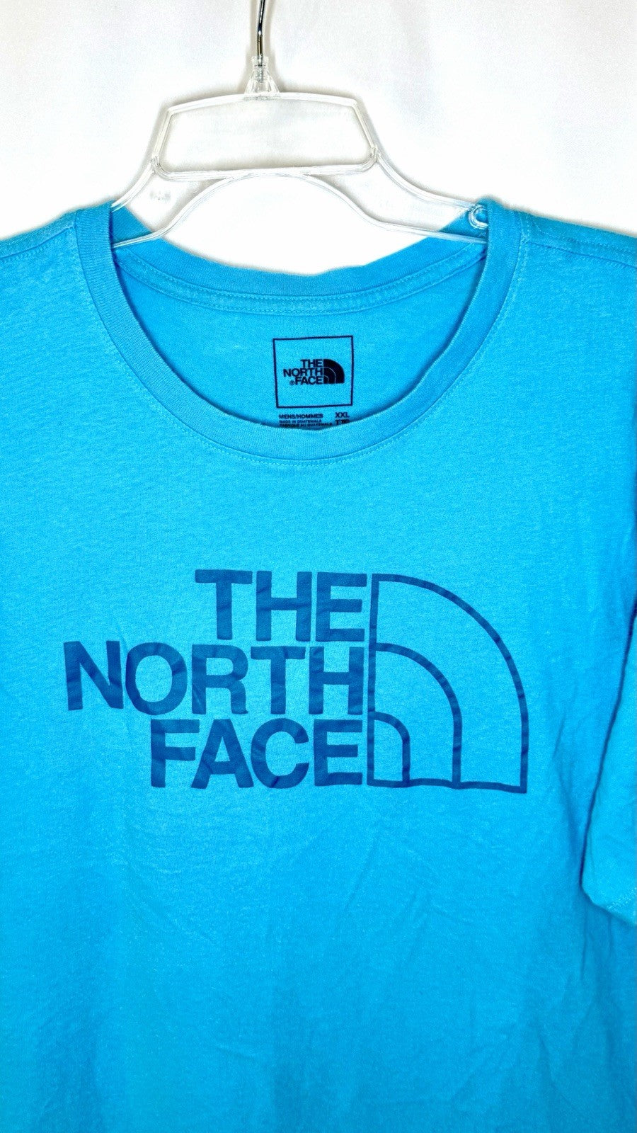 The North Face Shirt XXL Men Crew Neck Short Sleeve Casual Blue Dome