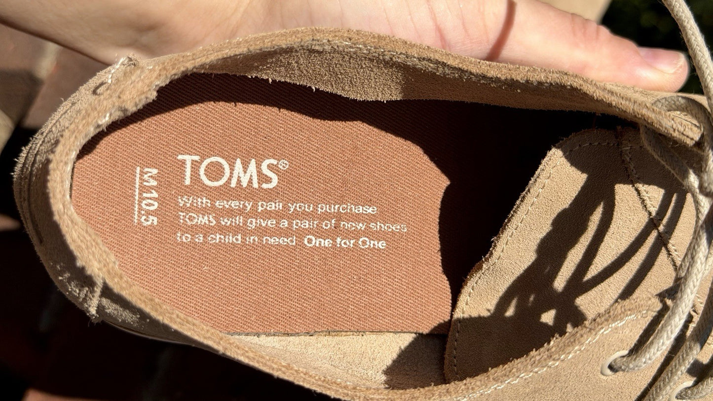 Toms’s Hensley / Size 10.5 / Birch Nubuck /Lace Up / Casual / Career / Shoes