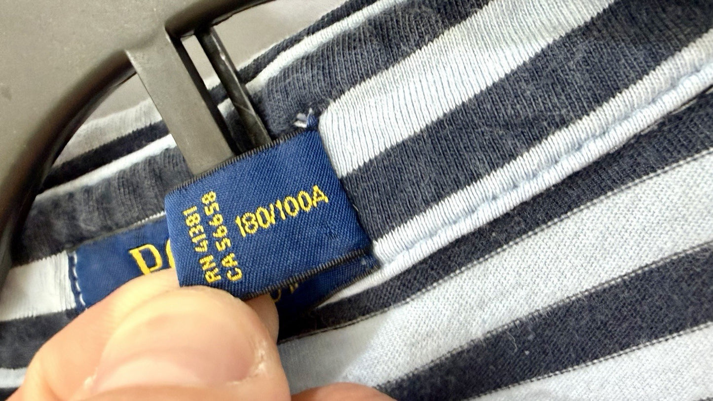 POLO RALPH LAUREN MEN'S SOFT KIND ONE POCKET STRIPED POLO SHIRT SIZE LARGE GREAT