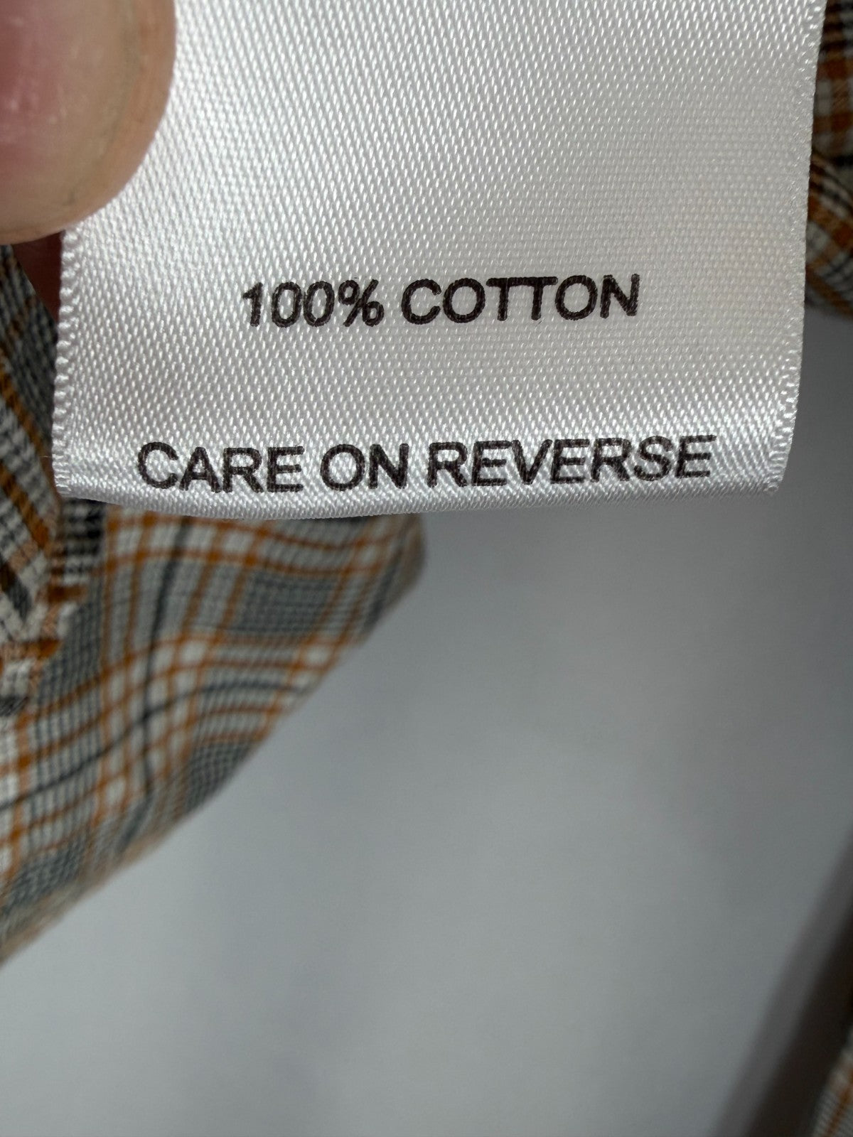 Billy Reid Men Small S Plaid Button Down Shirt Long Sleeve Cotton Brown Turkey