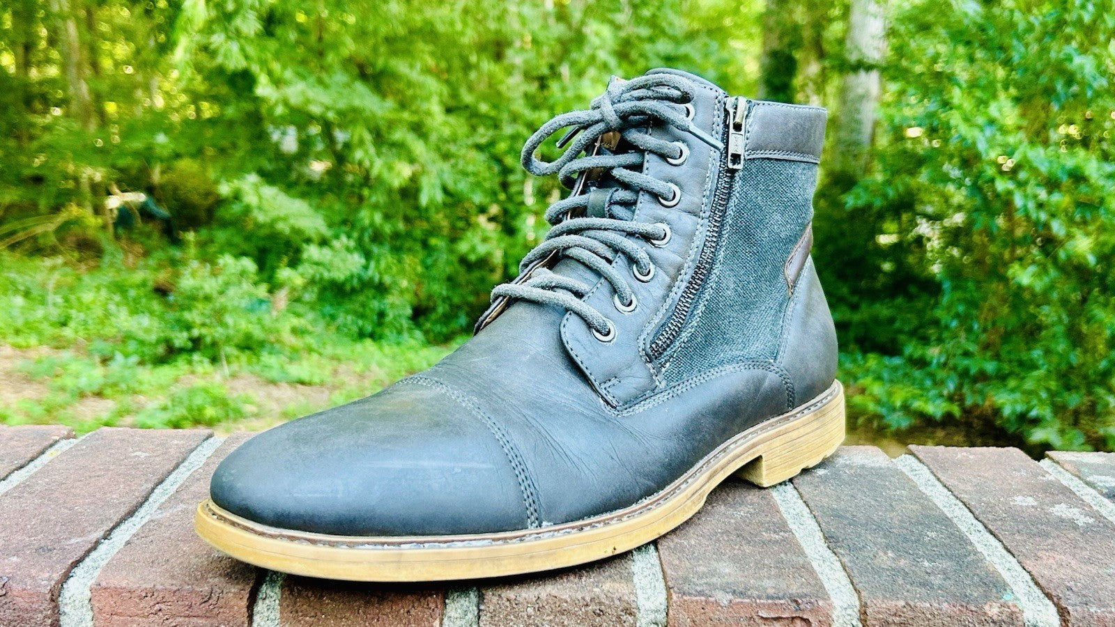 Sonoma Gray Zip-up & Lace-up Ankle Boots Men's Size 13M
