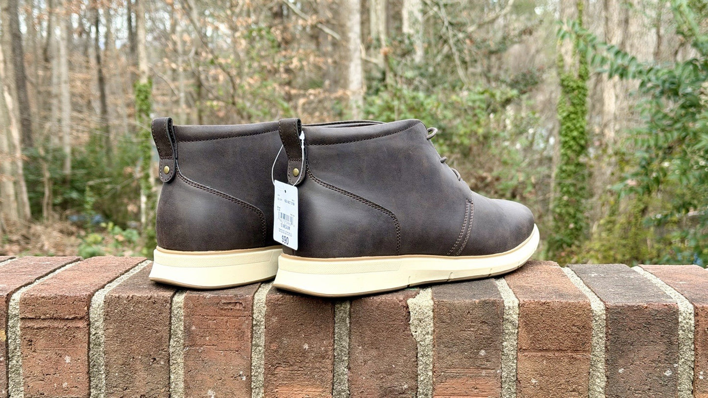 St. John's Bay Brown Leather Chukka Ankle Boots Men's 12 M New W/ Tag-$90 Retail