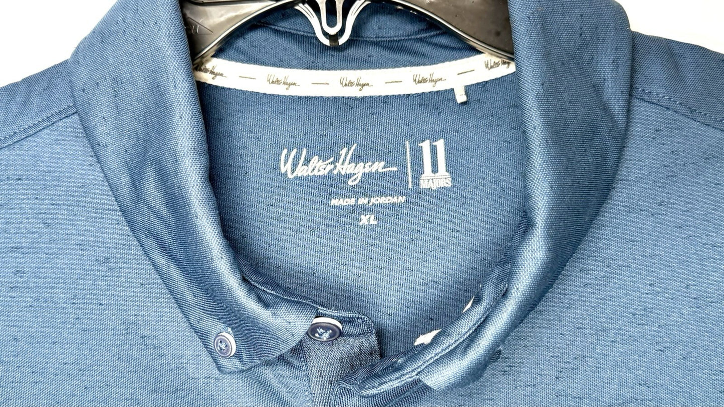 Walter Hagen 11 Majors Short Sleeve Polo Golf Shirt, Size M, Men's Heather Gray