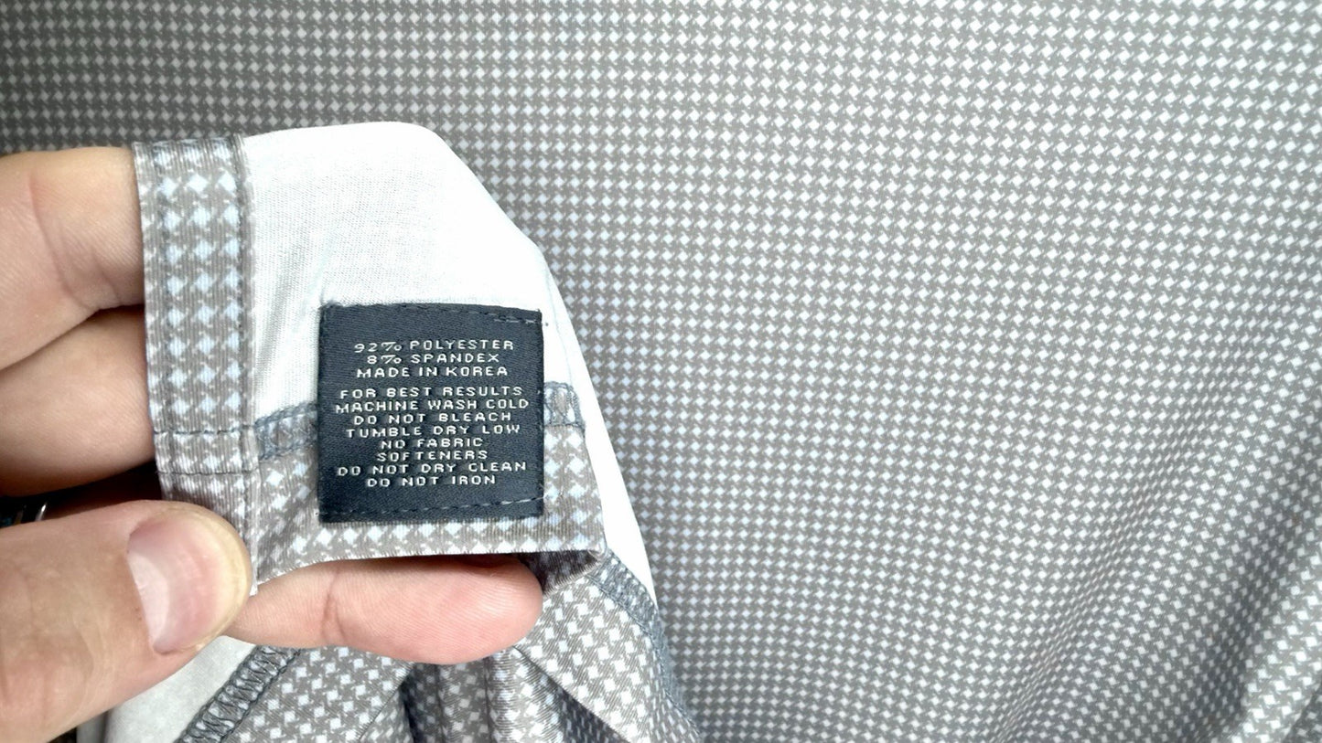 Turtleson Performance Polo Golf Shirt Men's X-Large Short Sleeve Micro Check