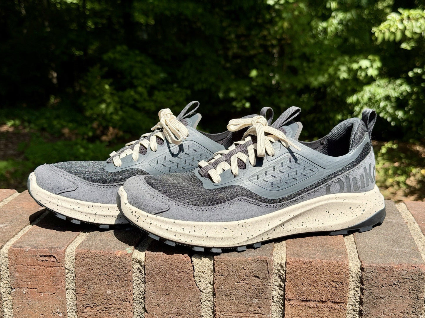 OluKai Makiki Womens Size 9 Trail Running Shoes Dark Gray Suede Worn Once VGC