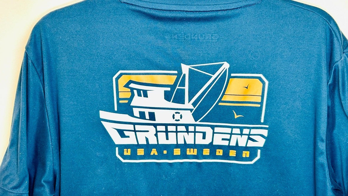 Grundens Men's Commercial Boat SS T-Shirt / Men's Large / Blue