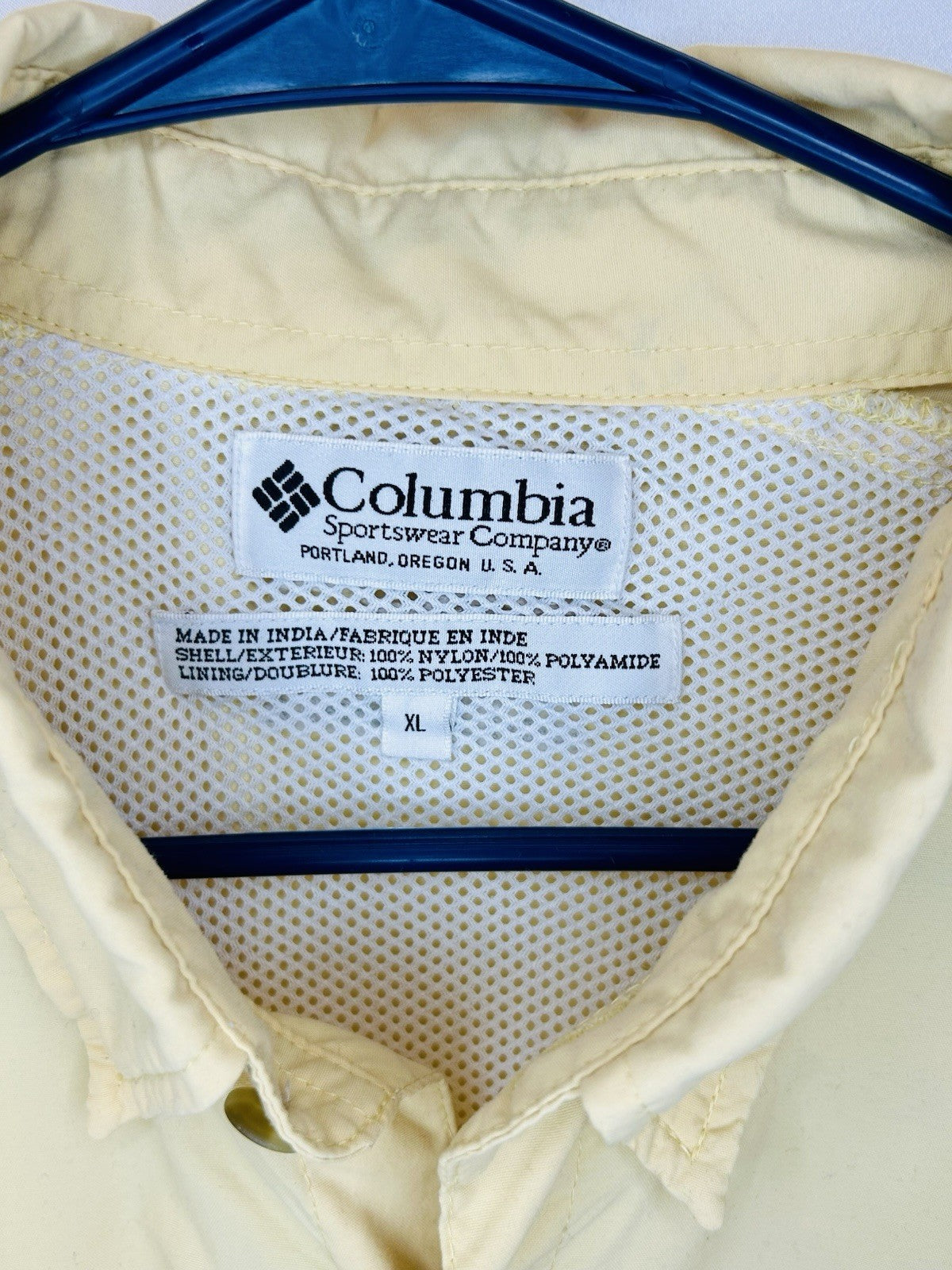 Columbia PFG Fishing Shirt Mens Size XL Vented Outdoors Beige/an