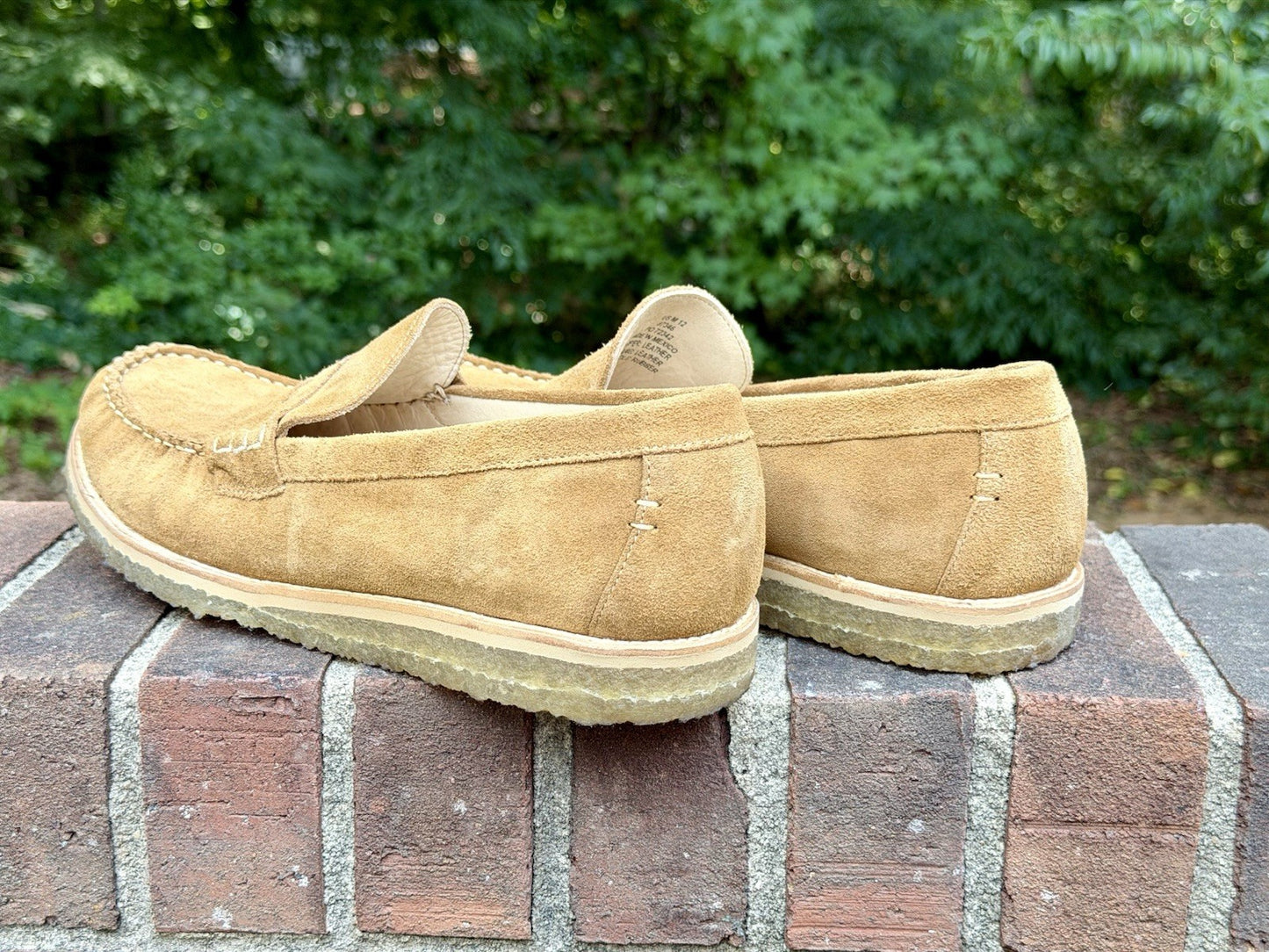 LUCA Drift Penny Loafer Suede Crepe Sole Men’s Size 12 Honey Tan Worn Once