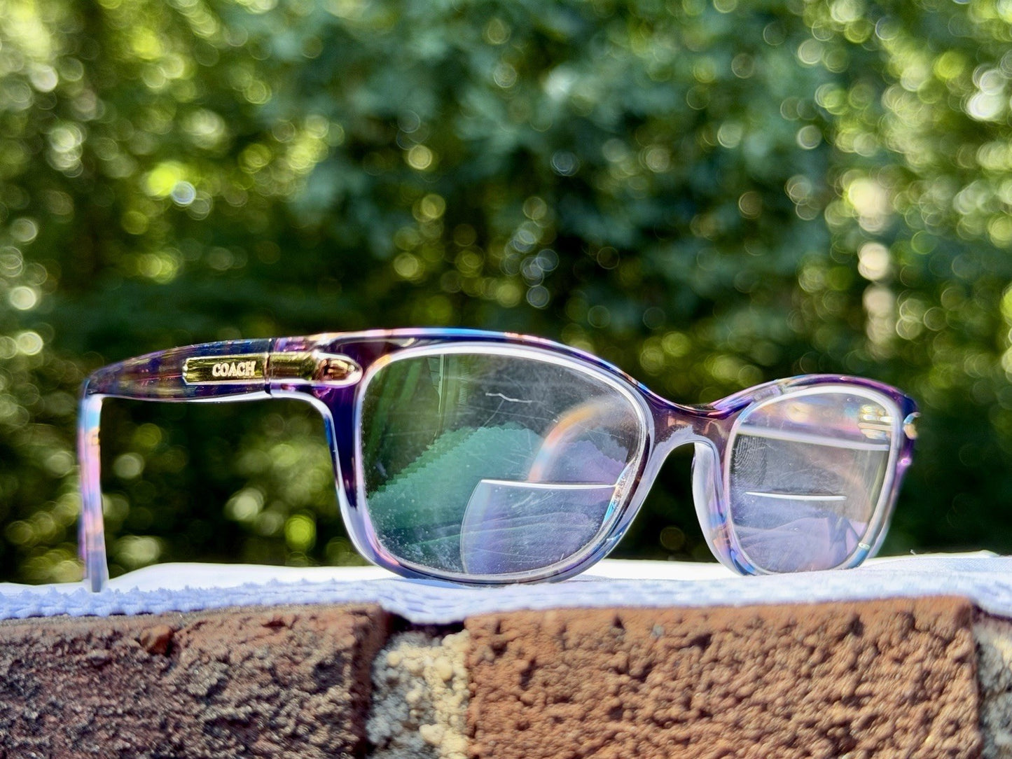 Coach HC6065 5288 Confetti Purple Women's Glasses Frame 49-17-135 Rx-Able