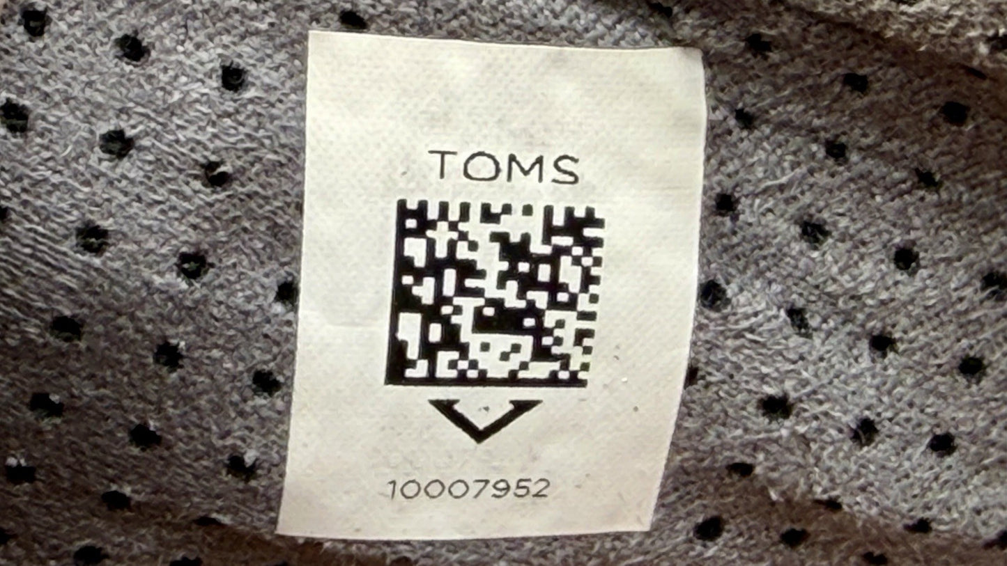 TOMS Brogue Oxford Men’s Size 11 - Dary Gray Leather/Washed Canvas - New w/o Box