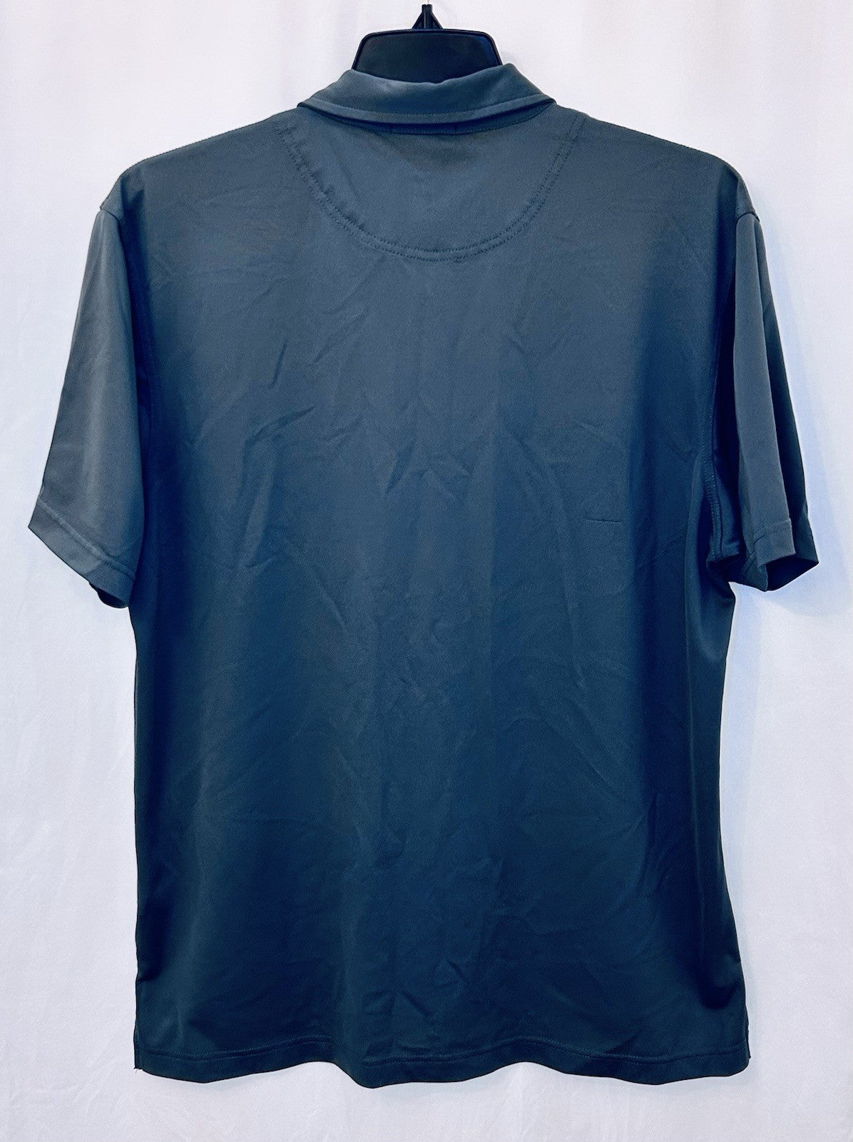 Men's Byron Nelson Basic Collared Solid Black  Polo Shirt Size Large