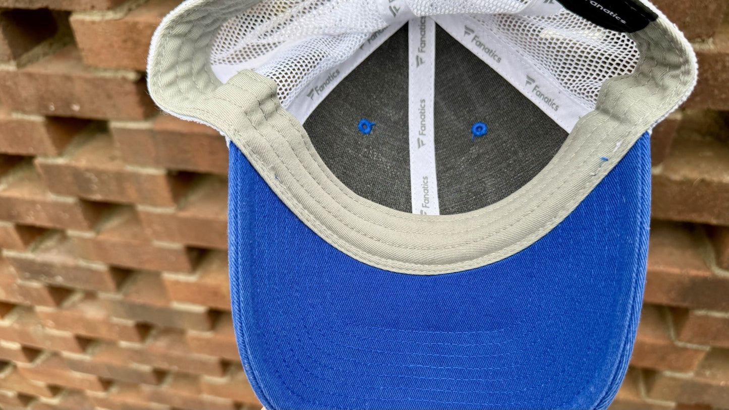 Chicago Cubs Fanatics Iconic Cross Bat Trucker Snapback Hat