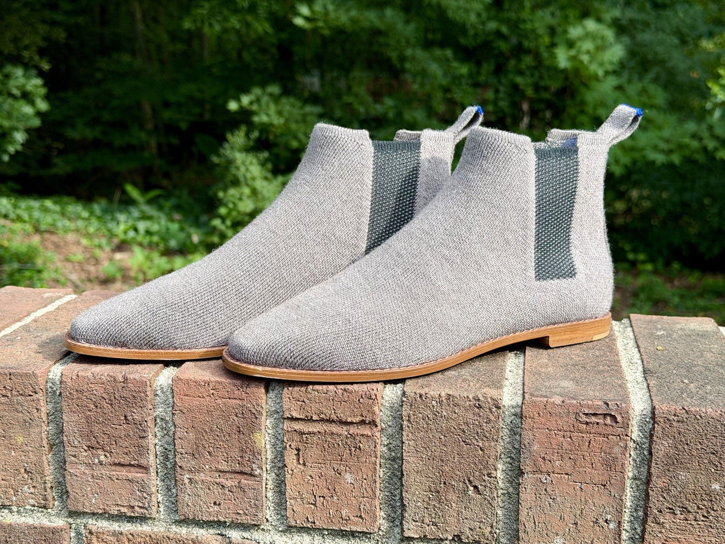 Rothy's The Merino Ankle Chelsea Boots Grey Wool Knit Mens/Womens Sz 7 NWOB $275