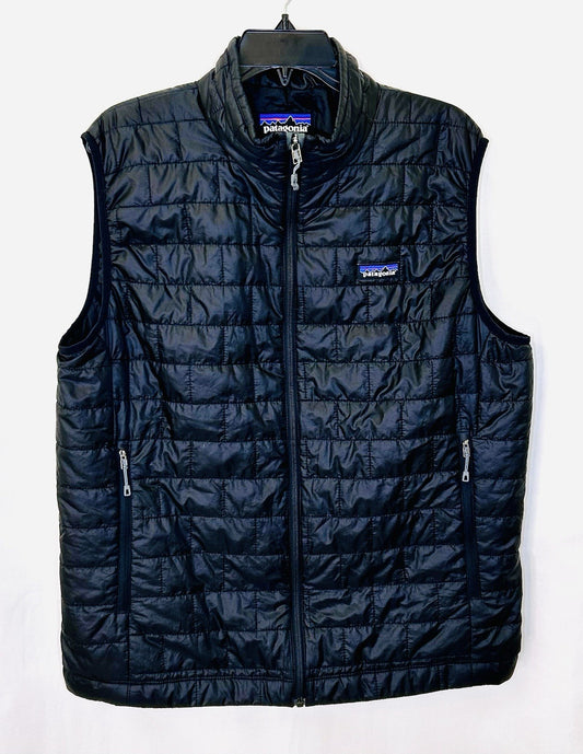 Patagonia Nano Puff Primaloft Quilted Puffer Vest Men's Small Forge Black