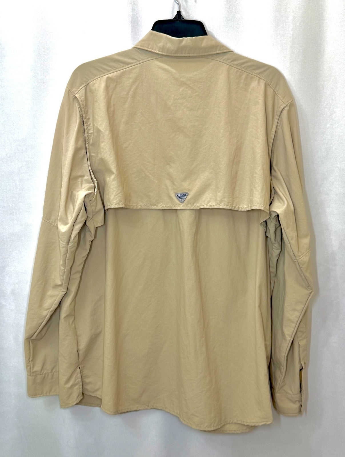 Columbia PFG Men's XL Tan Long Sleeve Button Up Fishing Hiking Vent Shirt
