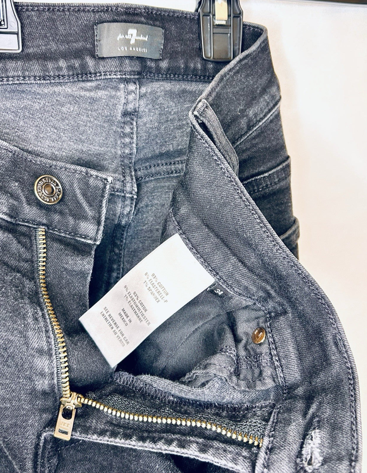 7 For All Mankind Women’s Jeans Skinny Leg Black Size 34