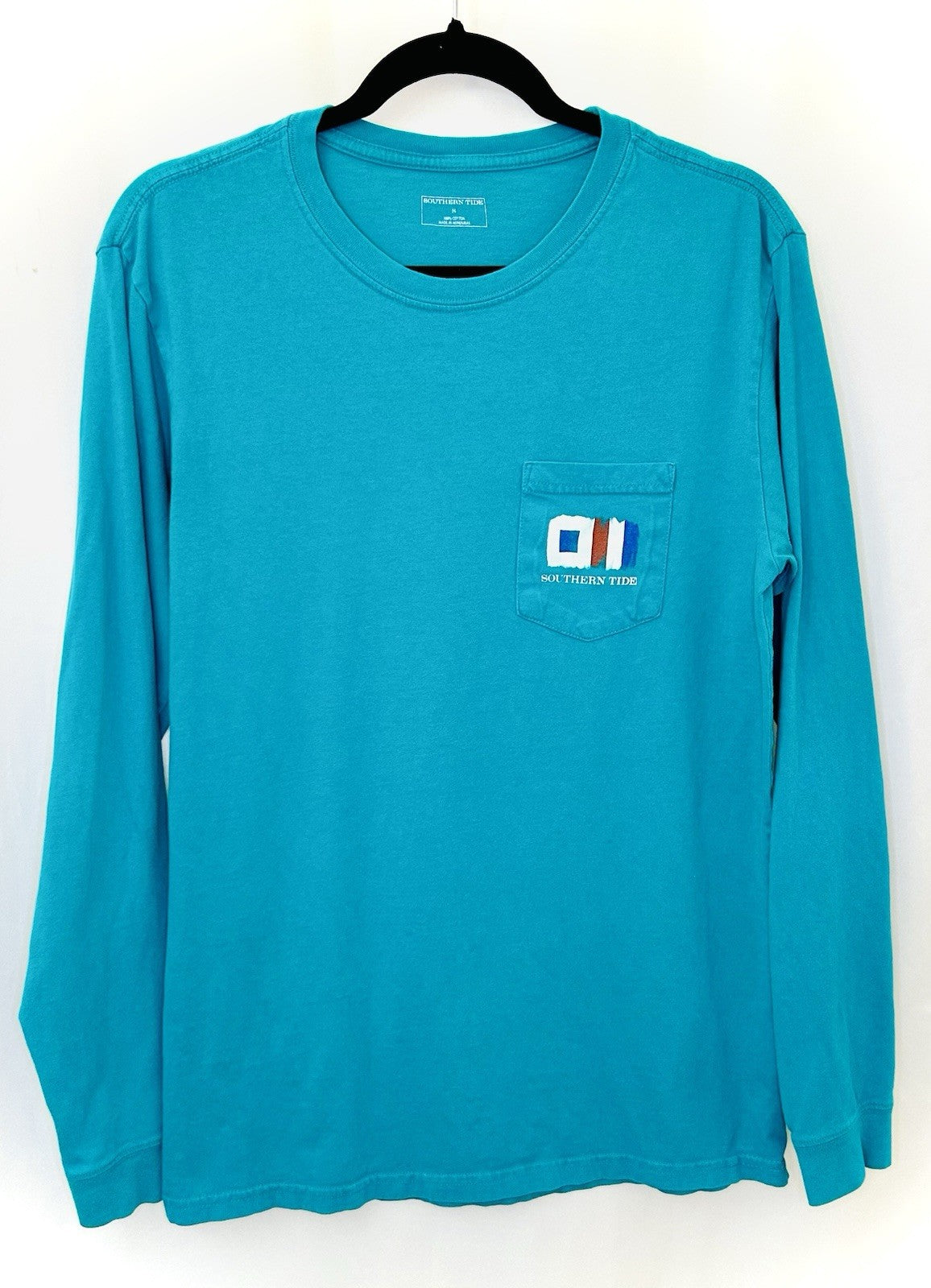Southern Tide Teal Long Sleeve Skipjack Graphic T-shirt - Men’s Size Small