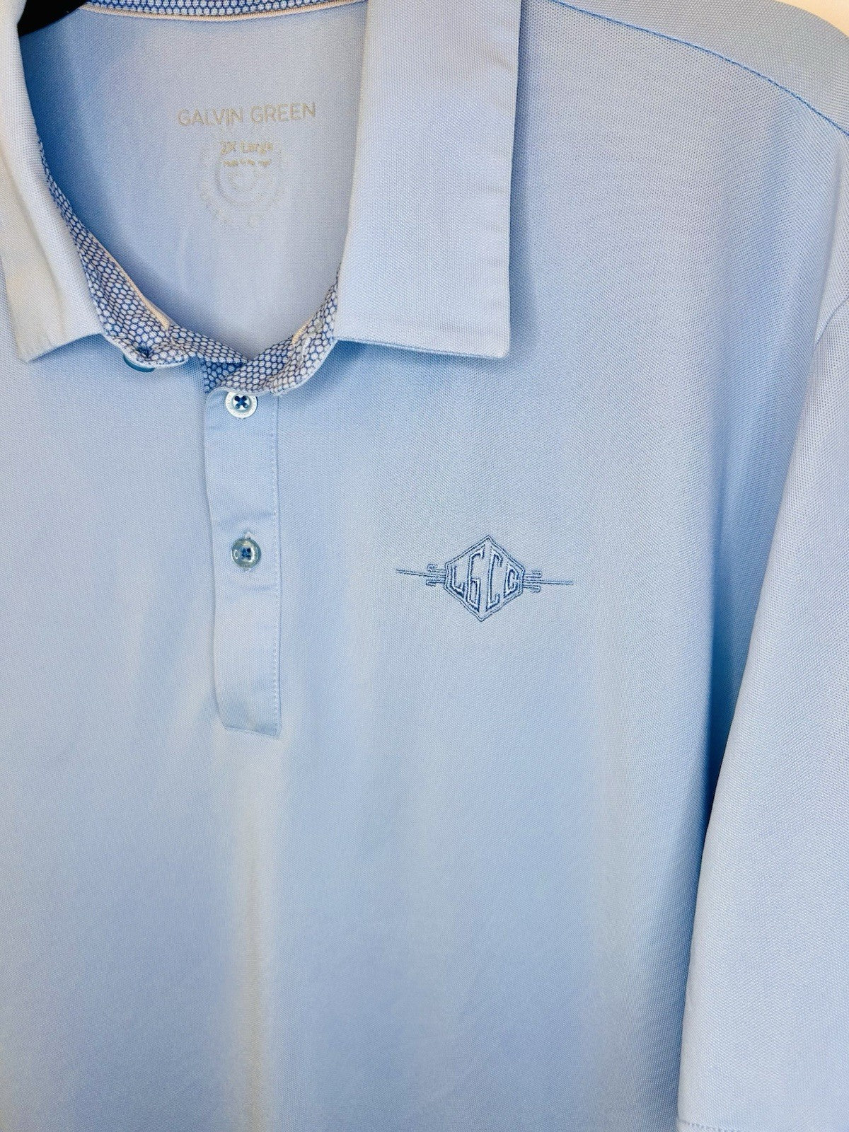 Galvin Green Golf Polo Shirt Light Blue Size XXL / Baby Blue / Stretchy