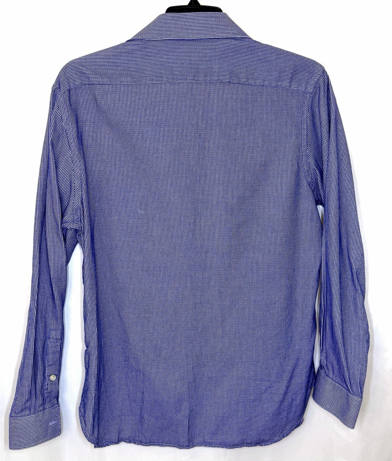 Micha Kors Slim Fit Men's Size XL 17/34 Blue Striped Cotton Casual Dress Shirt