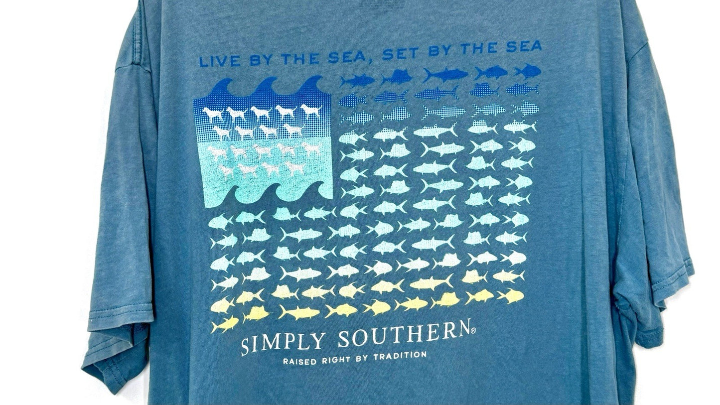 Simply Southern SeaFlag S/S Graphic T-Shirt Men’s Size XL
